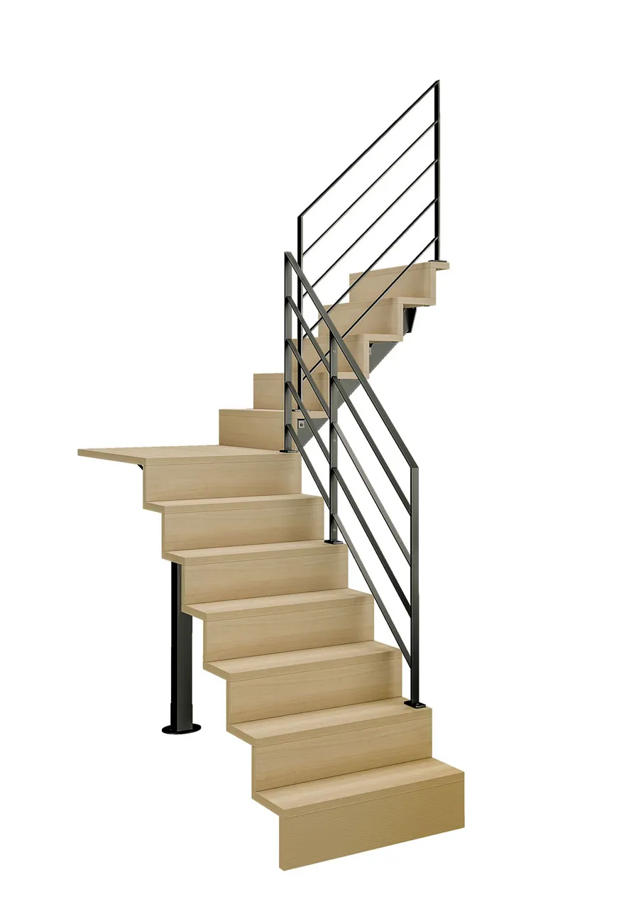 Image 3d d'un escalier sur fond blanc