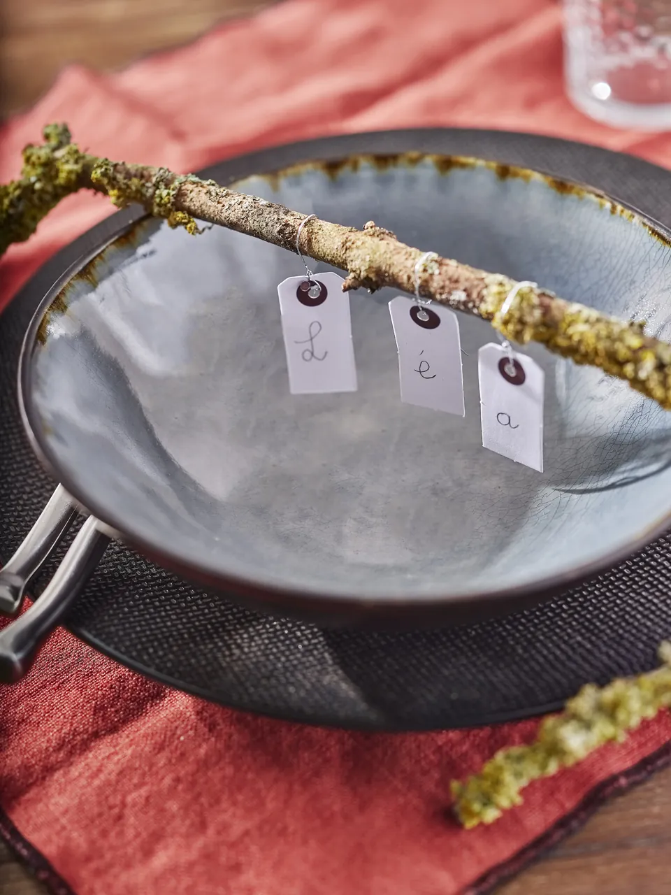 assiette et sous assiette avec prénom de Léa